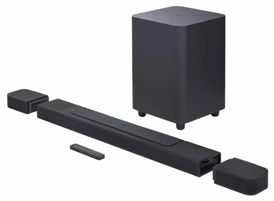 картинка Саундбар JBL BAR 1000 PRO 7.1.4, 880 Вт, 3D, Bluetooth, Wi-Fi, HDMI, HDMI x3, черный от магазина КомпьютерЦентр