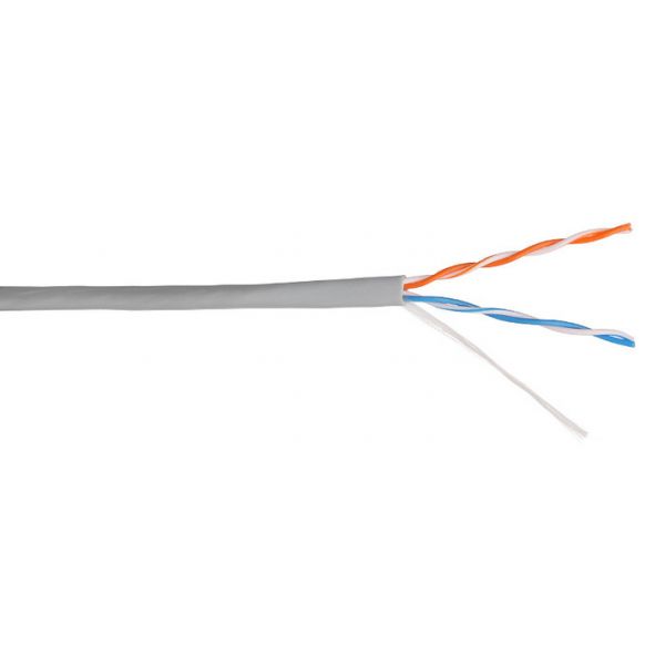 картинка Кабель UTP Lanmaster Cat5e, U/ UTP 305м (бухта) внутренний не экранированный 2X2 PVC Gray (NM-UTP5E2PR-CU) от магазина КомпьютерЦентр