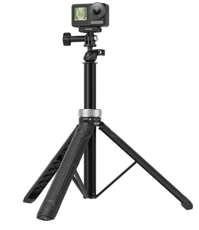 картинка Телескопический монопод-штатив Telesin MAX Grip Tripod 30-150 см (S1-TSS-01) от магазина КомпьютерЦентр