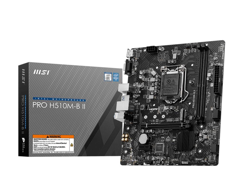 картинка Материнская плата MSI PRO H510M-B-II S1200; Intel H470; 2xDDR4 от магазина КомпьютерЦентр