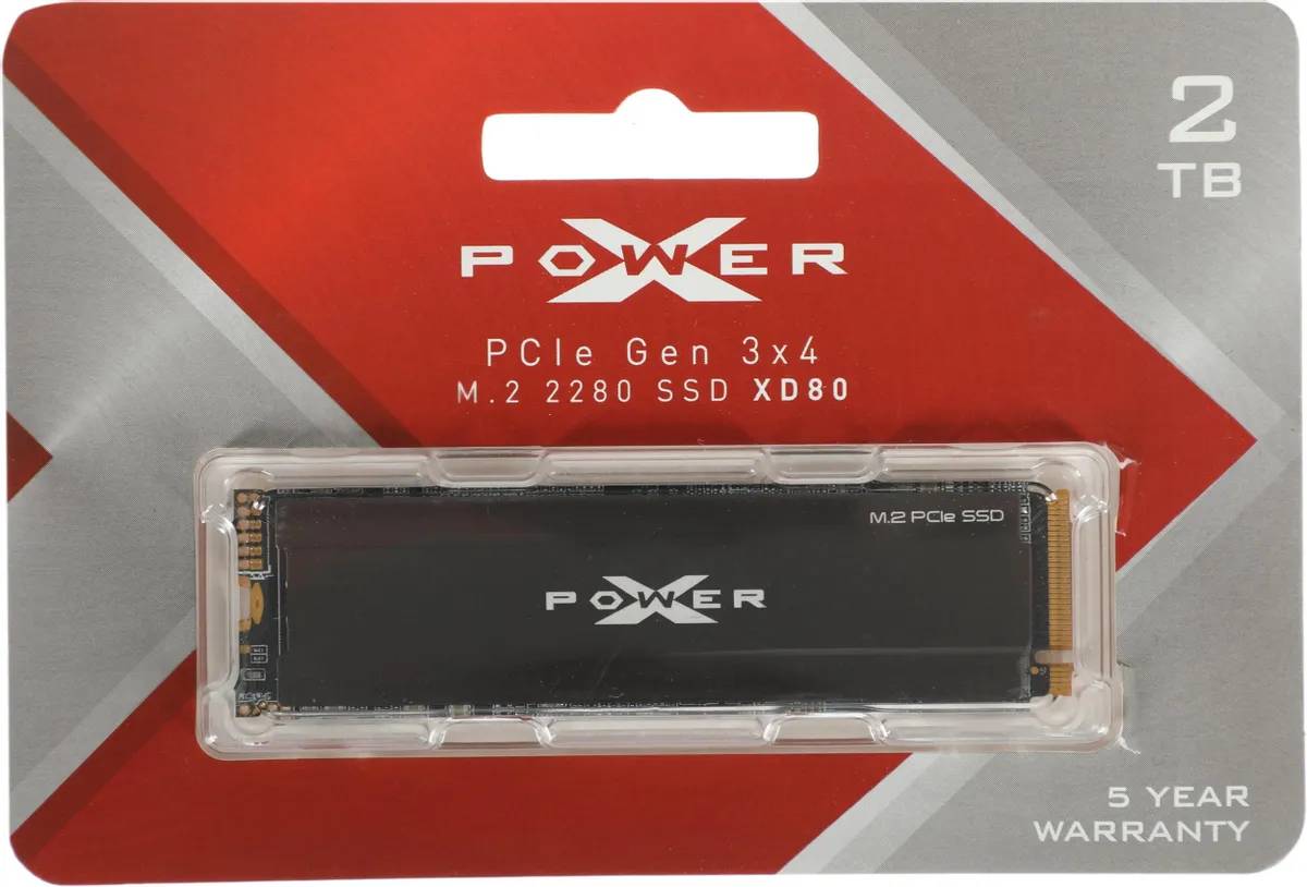 картинка SSD накопитель 2TB SiliconPower XD80 PCIe Gen3x4 M.2 2280 (SP002TBP34XD8005) TLC 3D NAND от магазина КомпьютерЦентр