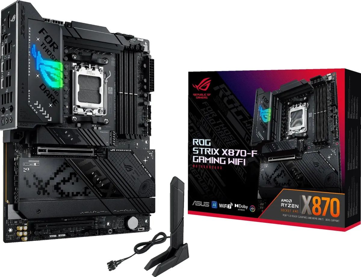картинка Материнская плата ASUS ROG STRIX X870-F GAMING WIFI AM5, ATX от магазина КомпьютерЦентр