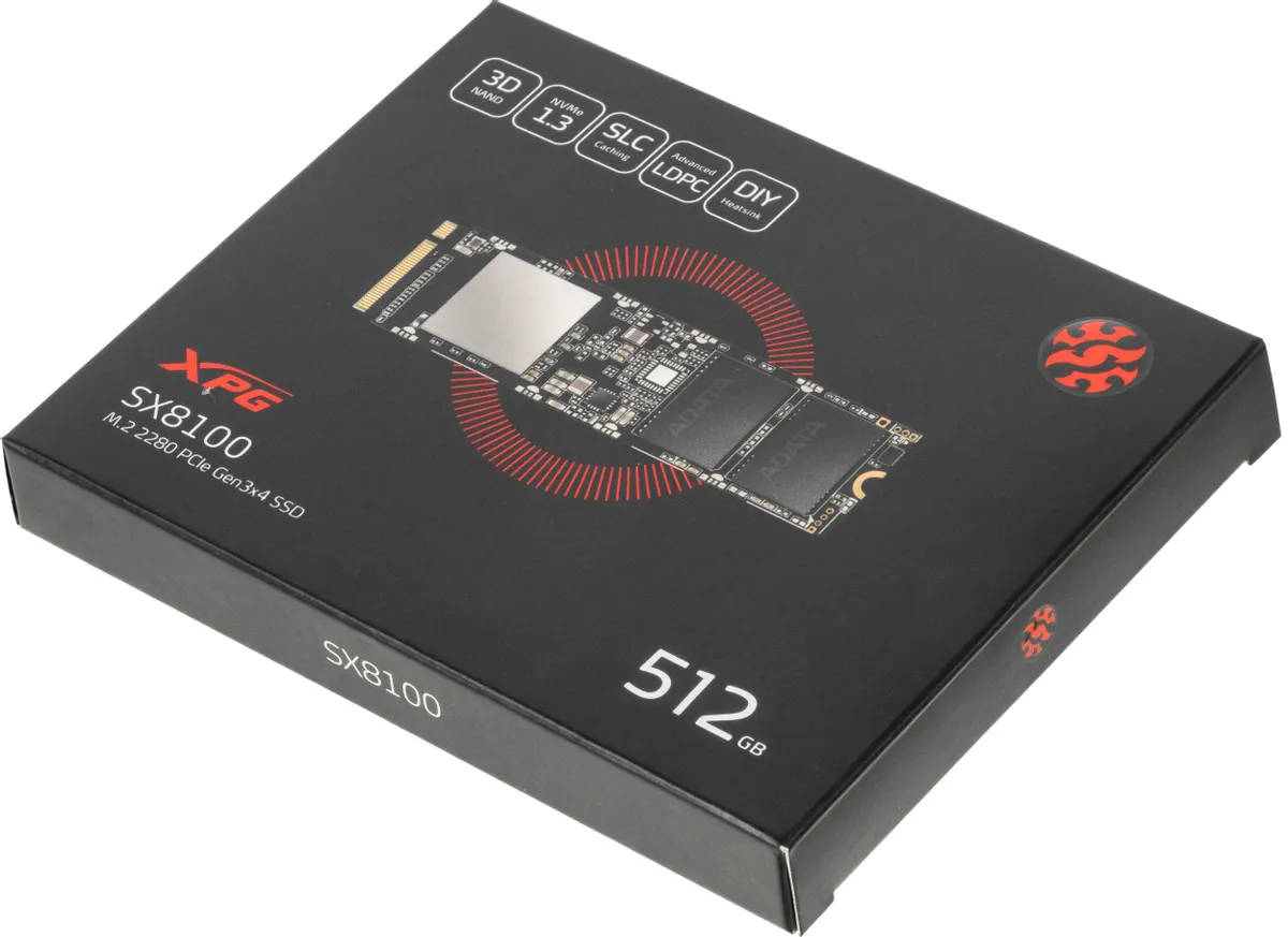 картинка SSD накопитель 512 Гб A-Data XPG SX8100 M.2 2280 (ASX8100NP-512GT-C) от магазина КомпьютерЦентр