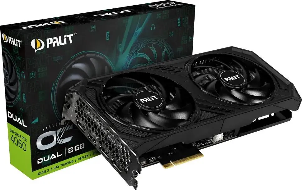 картинка Видеокарта 8Gb GDDR6 GeForce RTX 4060 Palit NE64060T19P1-1070D от магазина КомпьютерЦентр