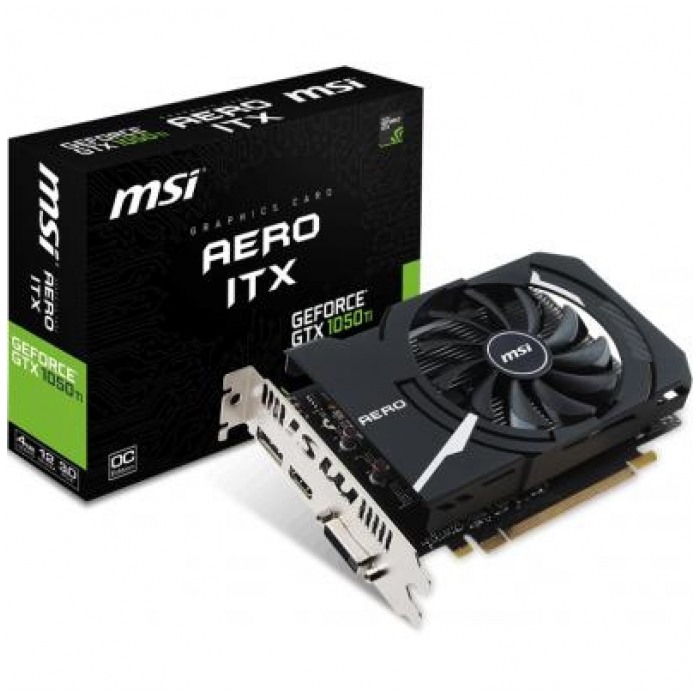 картинка Видеокарта MSI 4Gb DDR5 GeForce GTX1050TI AERO ITX OC (GTX 1050 TI AERO ITX 4G OCV1) от магазина КомпьютерЦентр