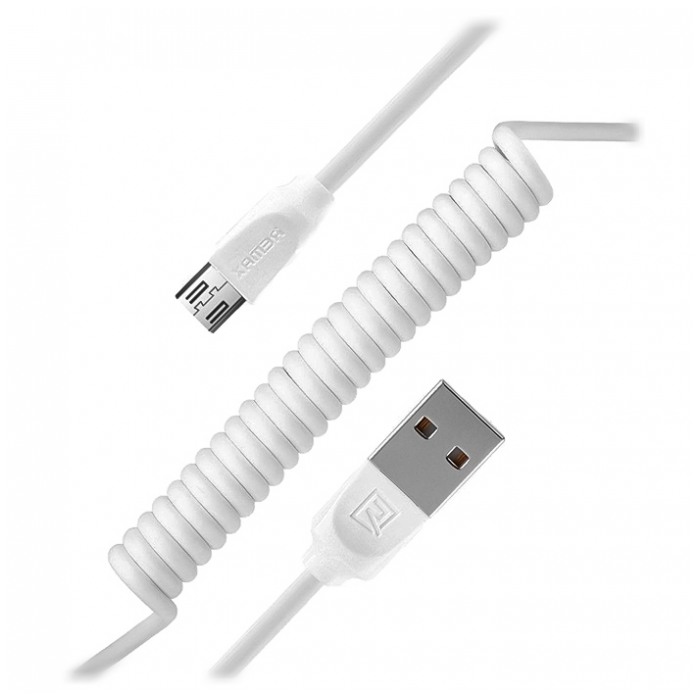 картинка Дата-кабель Remax Data Cable MicroUSB Radiane Pro Series 2.4A 100cm White (RC-117m White) от магазина КомпьютерЦентр