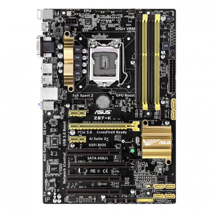 картинка Материнская плата Asus Z87-K (Z87-K) от магазина КомпьютерЦентр