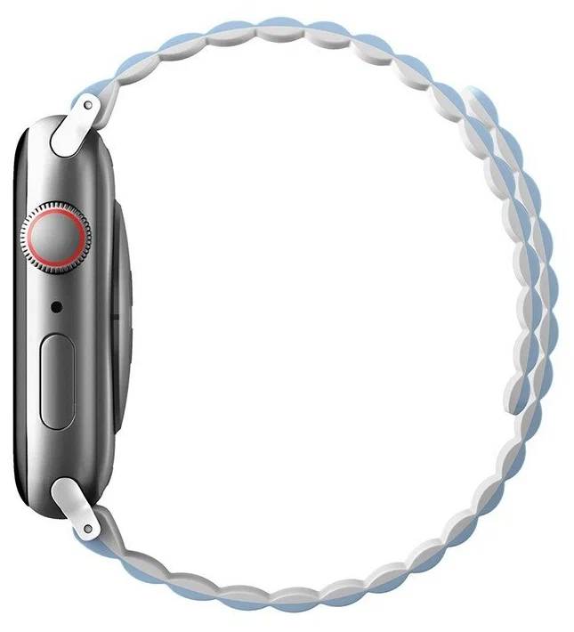 картинка Ремень силиконовый Uniq REVIX для Apple Watch 41/ 40/ 38 ARCTIC/ SOFT BLUE (41MM-REVPARTSBLU) от магазина КомпьютерЦентр