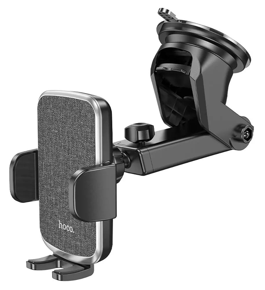 картинка Автодержатель Hoco CA95 Polaris push-type telescopic suction cup car holder black от магазина КомпьютерЦентр