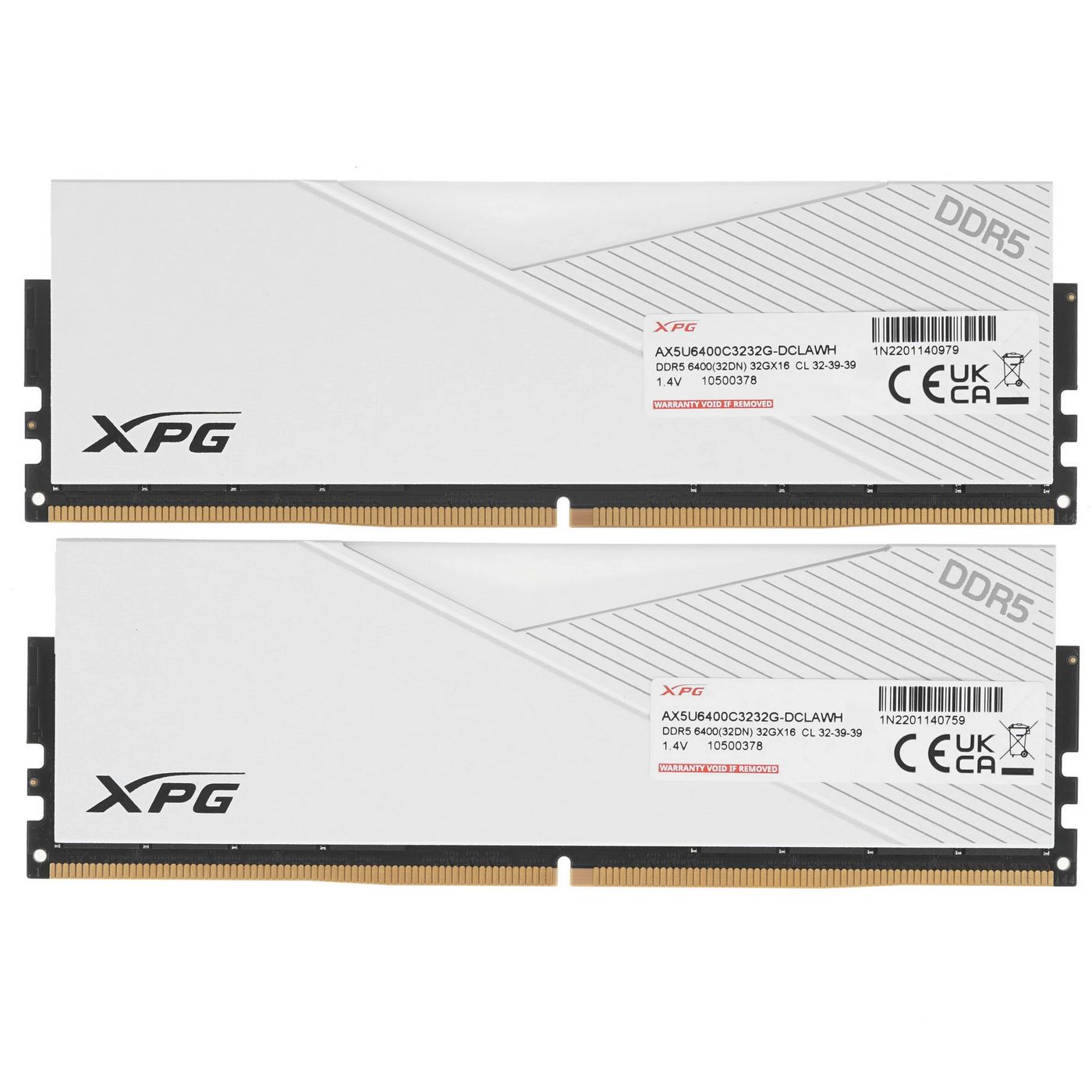 картинка DIMM DDR5 64Gb (2x32Gb) 6400MHz PC5-51200 AData XGP Lancer CL32 White (AX5U6400C3232G-DCLAWH) от магазина КомпьютерЦентр