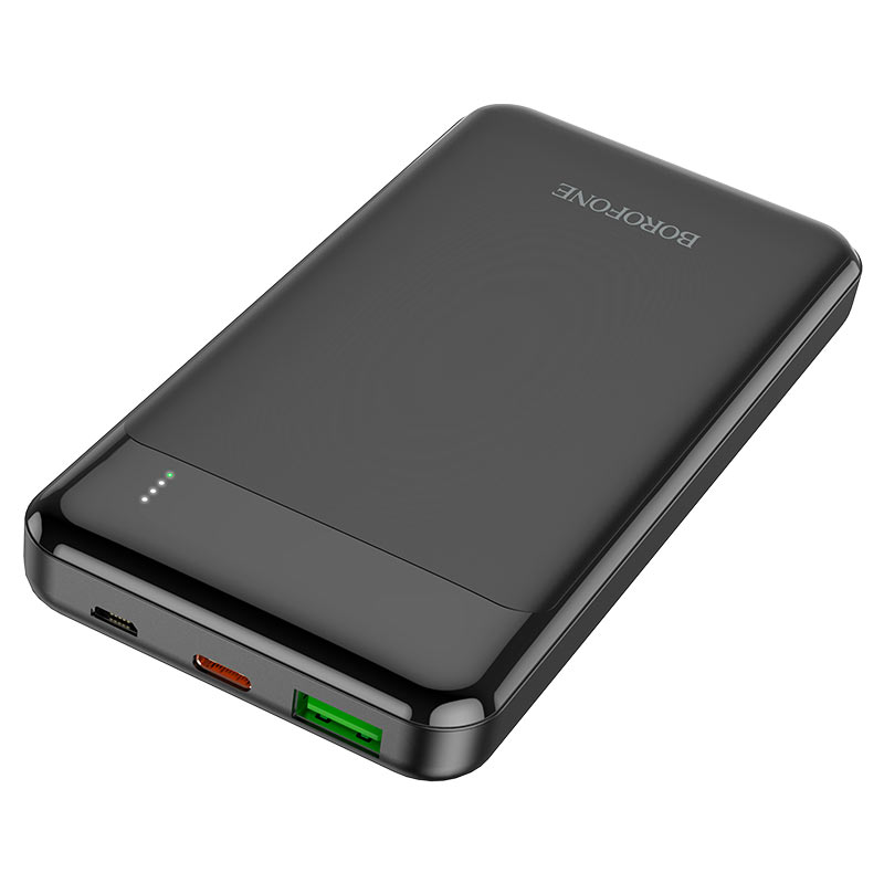 картинка Внешний аккумулятор BOROFONE BJ19 Incredible PD20W+QC3.0 power bank(10000mAh) black от магазина КомпьютерЦентр