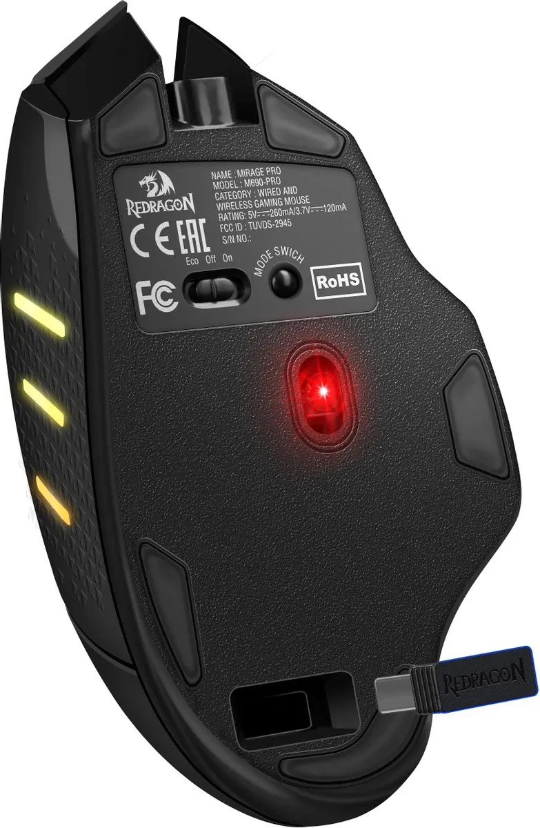картинка Мышка Redragon Mirage Pro, черный (71432) от магазина КомпьютерЦентр