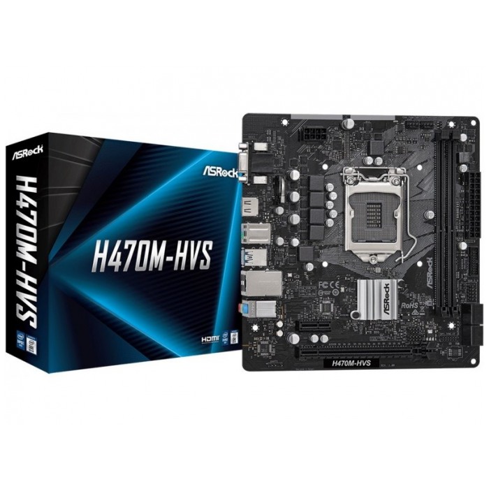 картинка Материнская плата ASRock H470M-HVS S1200 (H470M-HVS) от магазина КомпьютерЦентр