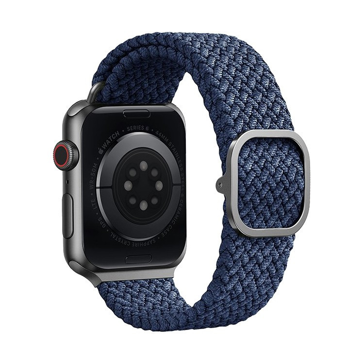 картинка Плетеный ремень Uniq ASPEN для Apple Watch 49/ 45/ 44/ 42 BLUE (44MM-ASPOBLU) от магазина КомпьютерЦентр