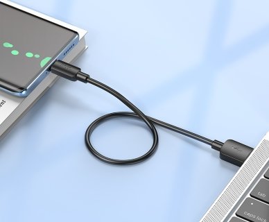 картинка Кабель HOCO X96 Hyper 27W charging data cable Type-C (0.25M) black от магазина КомпьютерЦентр