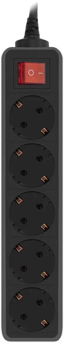 картинка Сетевой фильтр 1,8 м, PC Pet, 5 розеток Black Пакет к ИБП (AP01006-E-B) от магазина КомпьютерЦентр