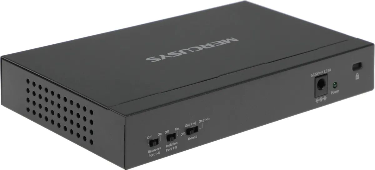картинка Switch 8-port Mercusys MS110CP (L2) 8x100Мбит/ с 2x1Гбит/ с 8PoE+ 65W неуправляемый от магазина КомпьютерЦентр