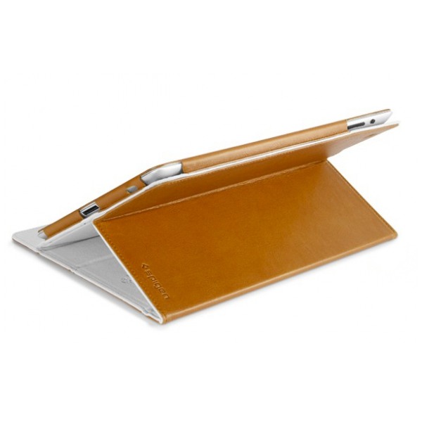 картинка Чехол SGP Leather Case Folio S Series Middle Brown for New iPad/iPad 2 (SGP08844) от магазина КомпьютерЦентр