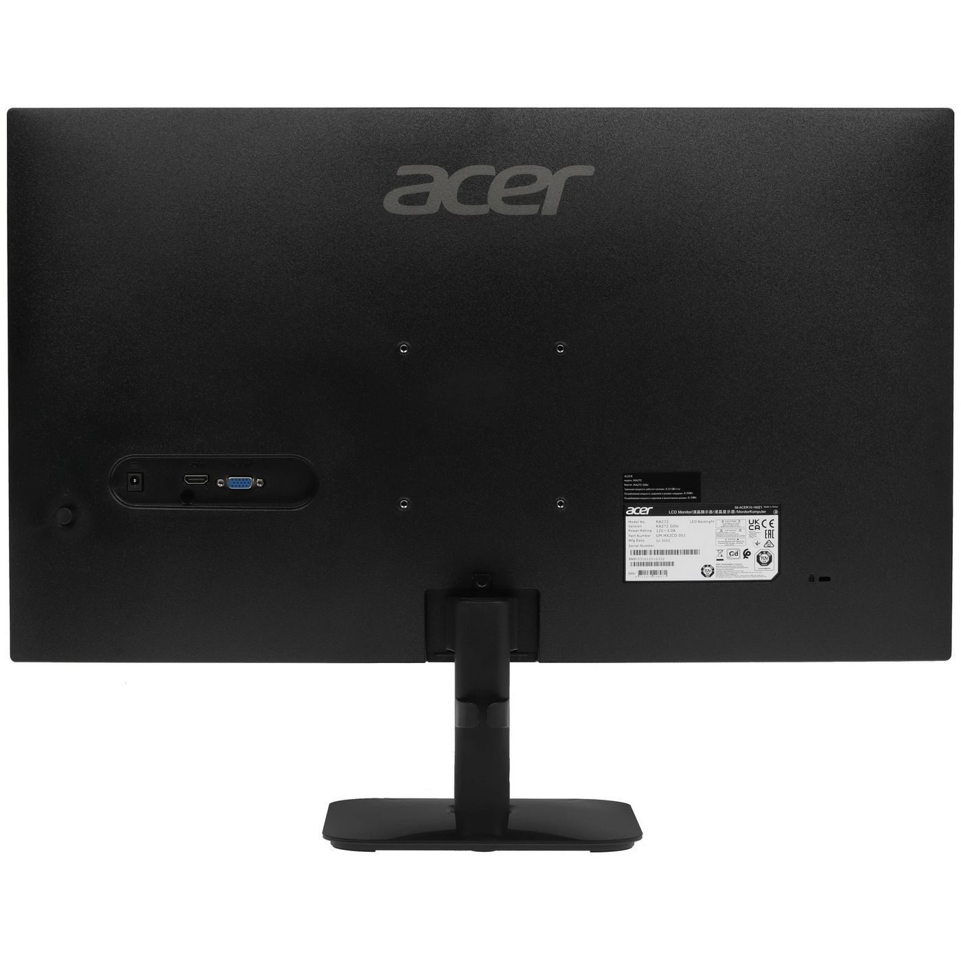 картинка Монитор 27'' Acer KA272G0bi IPS (1920x1080) 1ms HDMI VGA 120Hz 250cd In (UM.HX2CD.001) от магазина КомпьютерЦентр