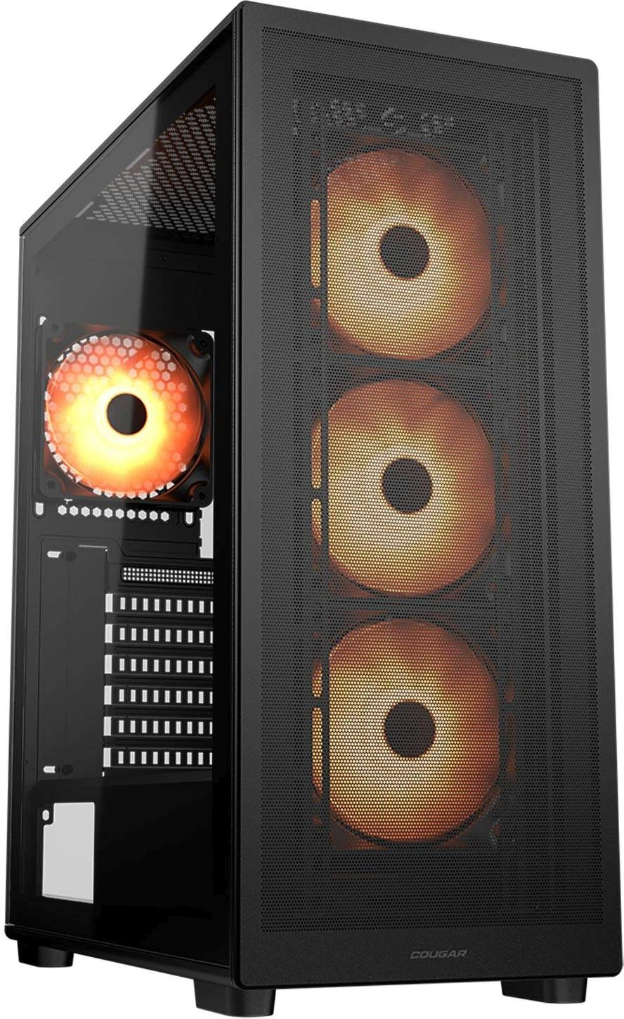 картинка Корпус Cougar MX220 Mid-Tower, Black, TG, 4x120 ARGB fan, 2xUSB 3.0, Type-C, без БП от магазина КомпьютерЦентр