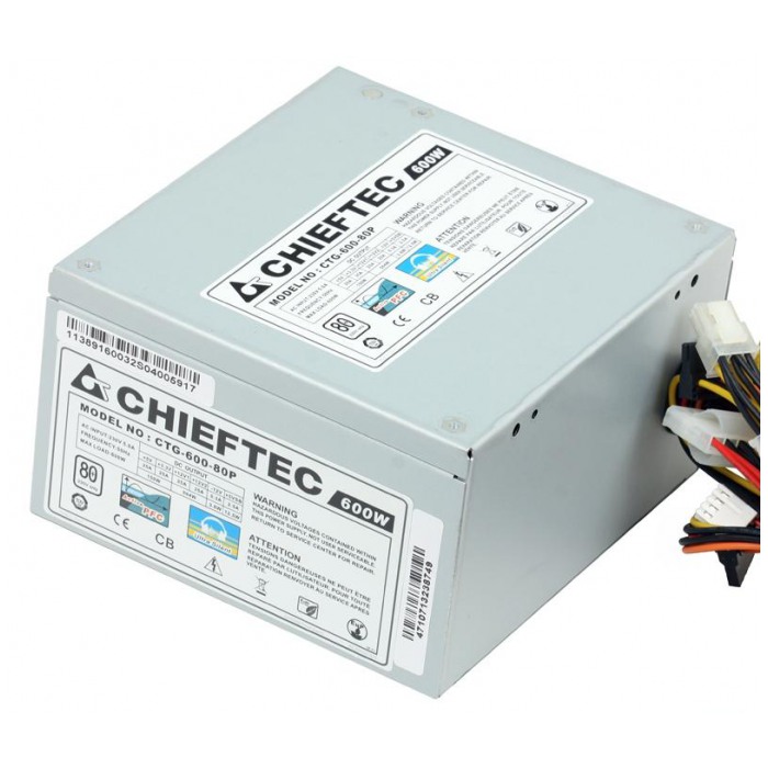 картинка Блок питания Chieftec CTG-600-80P 600W (CTG-600-80P) от магазина КомпьютерЦентр