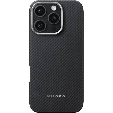 картинка Чехол PITAKA Case для iPhone 16 Pro 6.3'', Black/ Grey Ultra-Slim Case от магазина КомпьютерЦентр