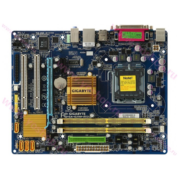 картинка Материнская плата Gigabyte GA-G31M-ES2L от магазина КомпьютерЦентр