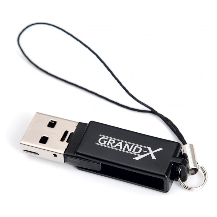 картинка Картридер внешний Grand-X mini Black (CR-909B) от магазина КомпьютерЦентр