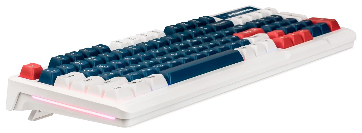 картинка Клавиатура игровая проводная Defender Stormrider GK-425 RU, бел/син от магазина КомпьютерЦентр
