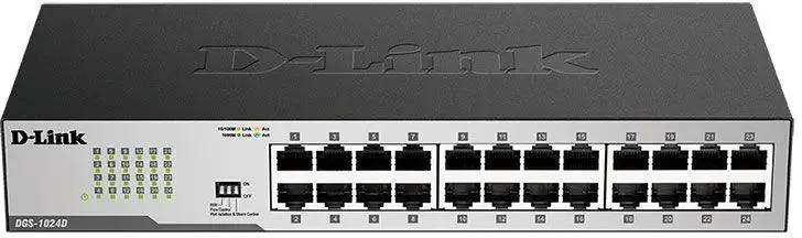картинка Switch 24-port D-Link DGS-1024D/ I 24x1Гбит/ с неуправляемый от магазина КомпьютерЦентр