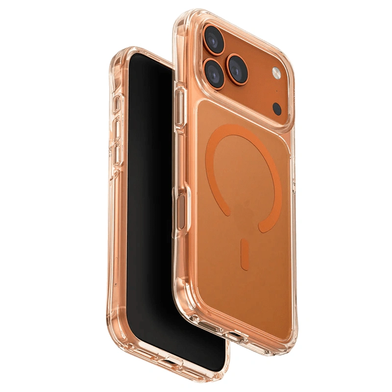 картинка Чехол Uniq HYBRID LIFEPRO XTREME MAGCLICK CHARGING (MagSafe) для iPhone 17 Pro 6.3'' FROST CLEAR/ VOLT ORANGE от магазина КомпьютерЦентр