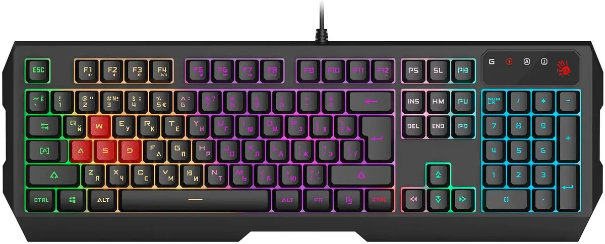 картинка Клавиатура A4-Tech Bloody B140N Black, Multimedia for gaimer, USB, LED от магазина КомпьютерЦентр
