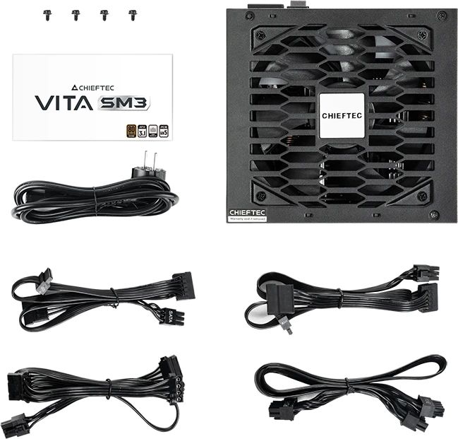 картинка Блок питания Chieftec ATX 850W Vita SM3 BPX-850-C 80+ bronze (20+4pin) APFC 120mm fan 6xSATA RTL от магазина КомпьютерЦентр