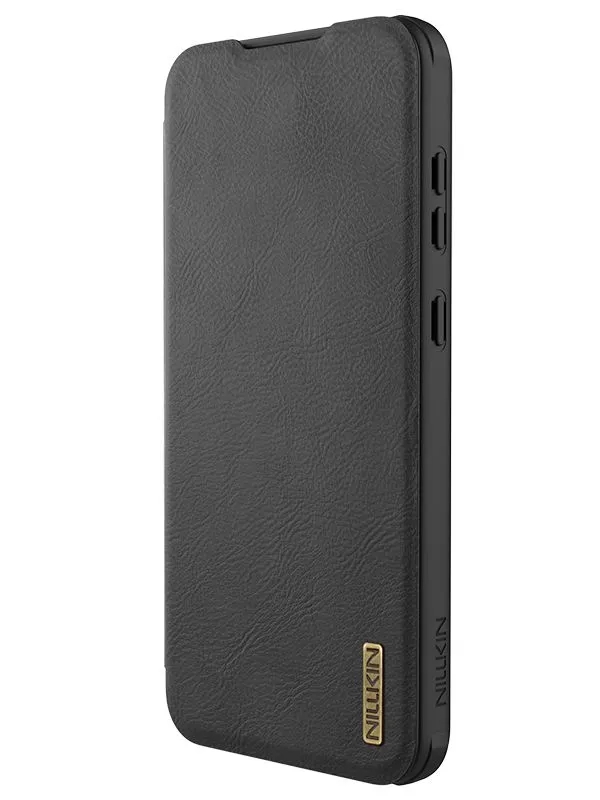 картинка Чехол книжка для Samsung Galaxy A56 5G Nillkin Qin leather case черная с защитой камеры от магазина КомпьютерЦентр