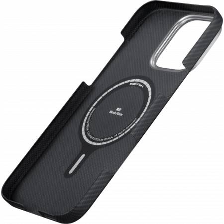 картинка Чехол PITAKA Case для iPhone 16 Pro 6.3'', Black/ Grey Ultra-Slim Case от магазина КомпьютерЦентр