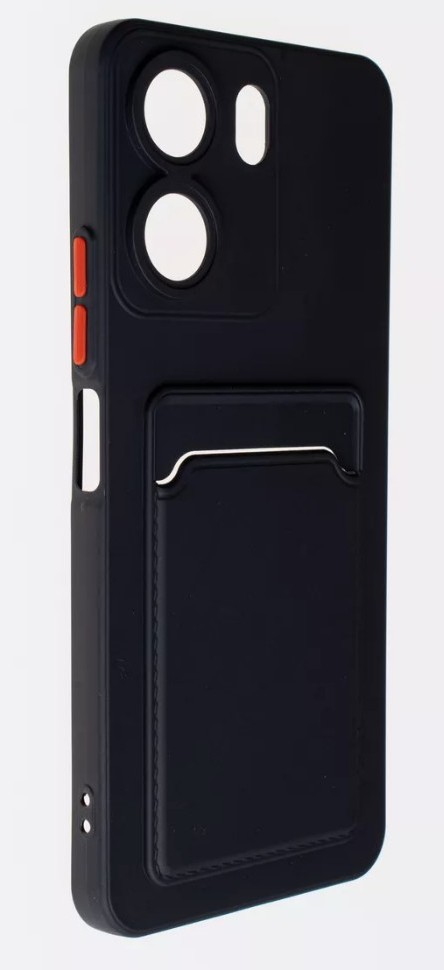 картинка Чехол на Xiaomi Redmi 13C Poco C65 Soft Touch с кардхолдером, черный от магазина КомпьютерЦентр