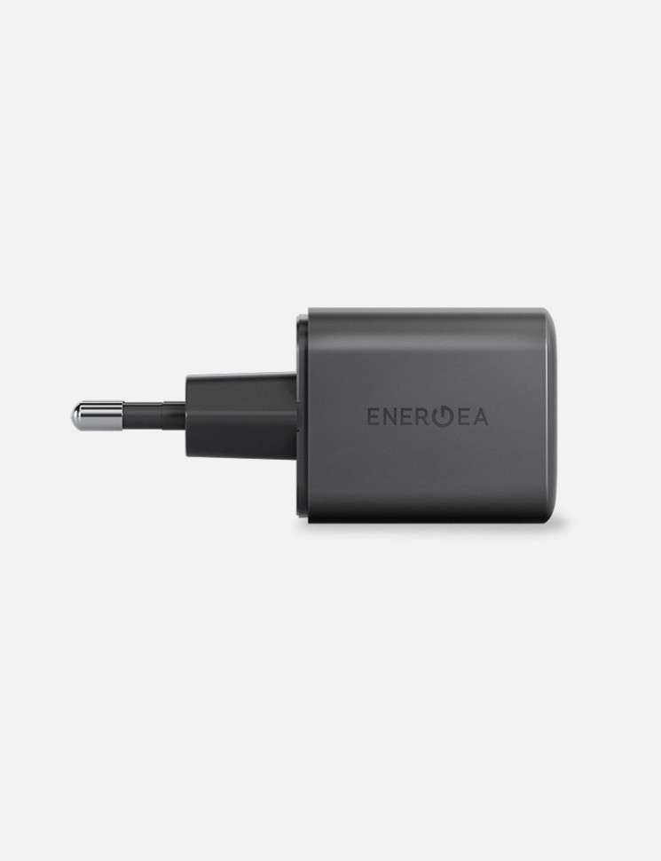картинка Сетевая зарядка EnergEA AmpCharge MINI 45 1C-1A PD/ PPS/ QC3.0 45W - темно серый (Gunmetal) от магазина КомпьютерЦентр