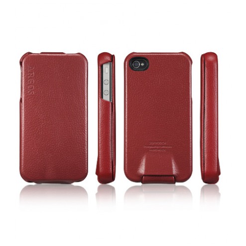 картинка Чехол SGP Leather Case Argos Series Red for iPhone 4 (SGP06831) от магазина КомпьютерЦентр