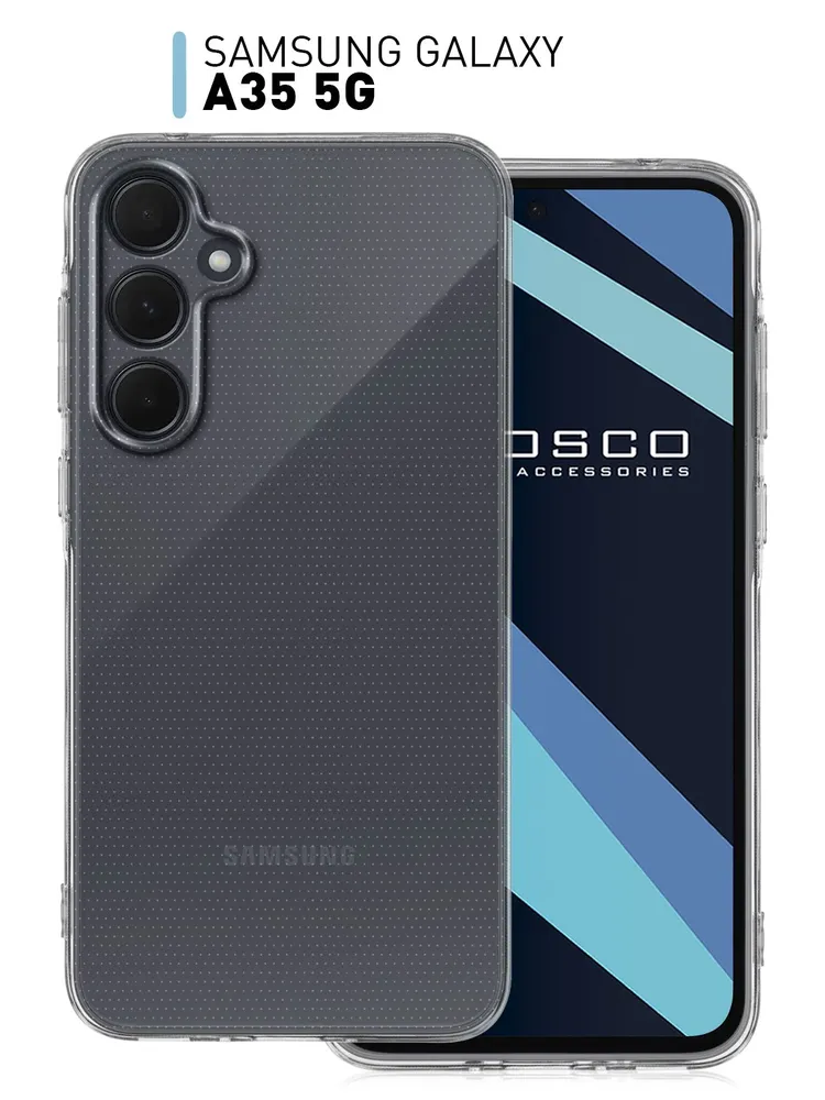 картинка Чехол-накладка ROSCO для Samsung Galaxy A35, прозрачный от магазина КомпьютерЦентр