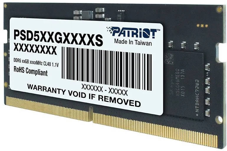 картинка SO-DIMM DDR5 16Gb 5600MHz PC5-44800 Patriot (PSD516G560081S) от магазина КомпьютерЦентр