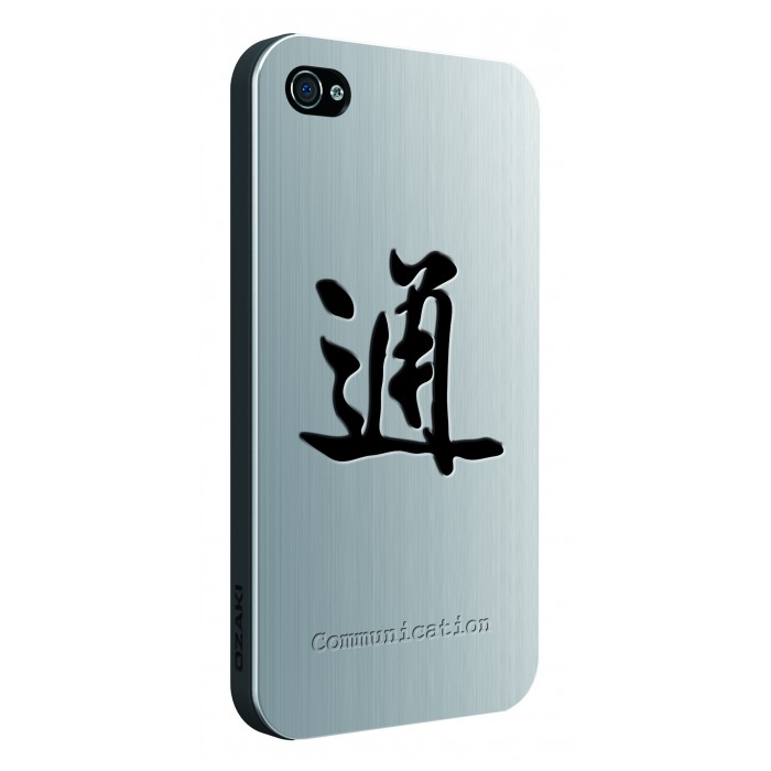 картинка Чехол Ozaki iCoat Good Life Black/ Steel Communication for iPhone 4/ 4S (IC862BCM) от магазина КомпьютерЦентр