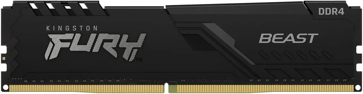 картинка DIMM DDR4 16Gb 3200MHz PC4-25600 Kingston Fury Beast Black CL20 1.35V (KF432C16BB/ 16 -SP) от магазина КомпьютерЦентр