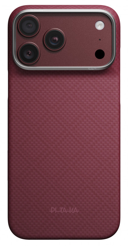 картинка Чехол PITAKA Edge (Argyle) Case для iPhone 18 Pro Max 6.9'', винный (Burgundy) от магазина КомпьютерЦентр