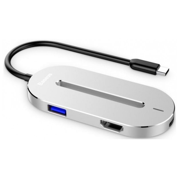 картинка Переходник Baseus O Hub Type-C Multi-Function Converter Silver (CABOOK-0S) от магазина КомпьютерЦентр