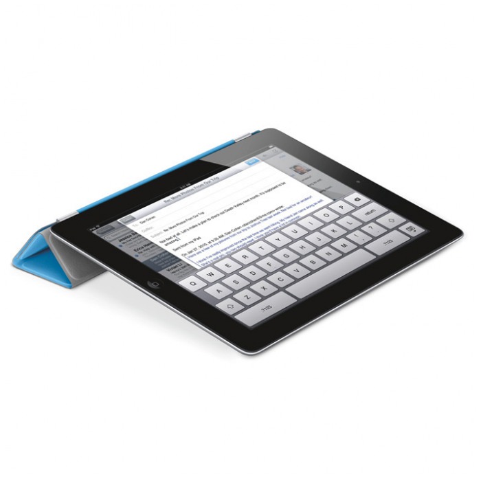 картинка Чехол Apple iPad Smart Cover Polyurethane Blue for iPad 2 (MC942LL/A) от магазина КомпьютерЦентр