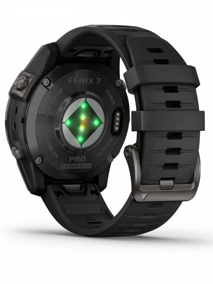 картинка Смарт-часы Garmin Fenix 7 PRO Sapphire Solar титановый угольно-серый DLC с черным ремешком (010-02777-11) от магазина КомпьютерЦентр