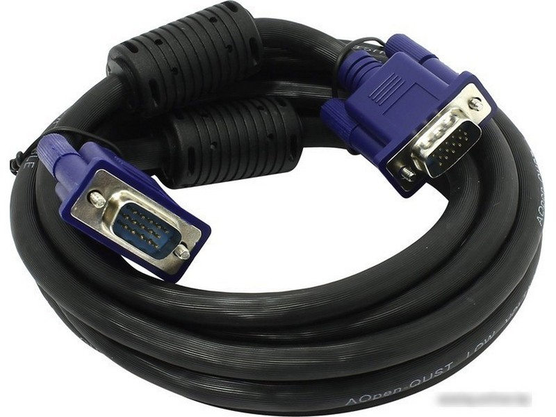 картинка Кабель VGA 3м AOpen 2 фильтра, монитор-SVGA card 15M-15M, ACG341AD-3M от магазина КомпьютерЦентр