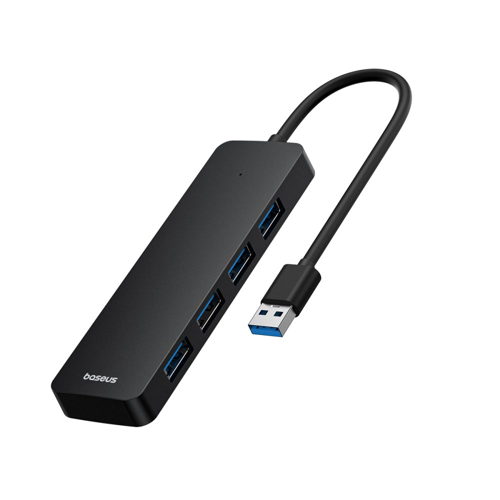 картинка HUB 4-Port Baseus UltraJoy Series HUB Lite, черный (B0005280B111-00) от магазина КомпьютерЦентр