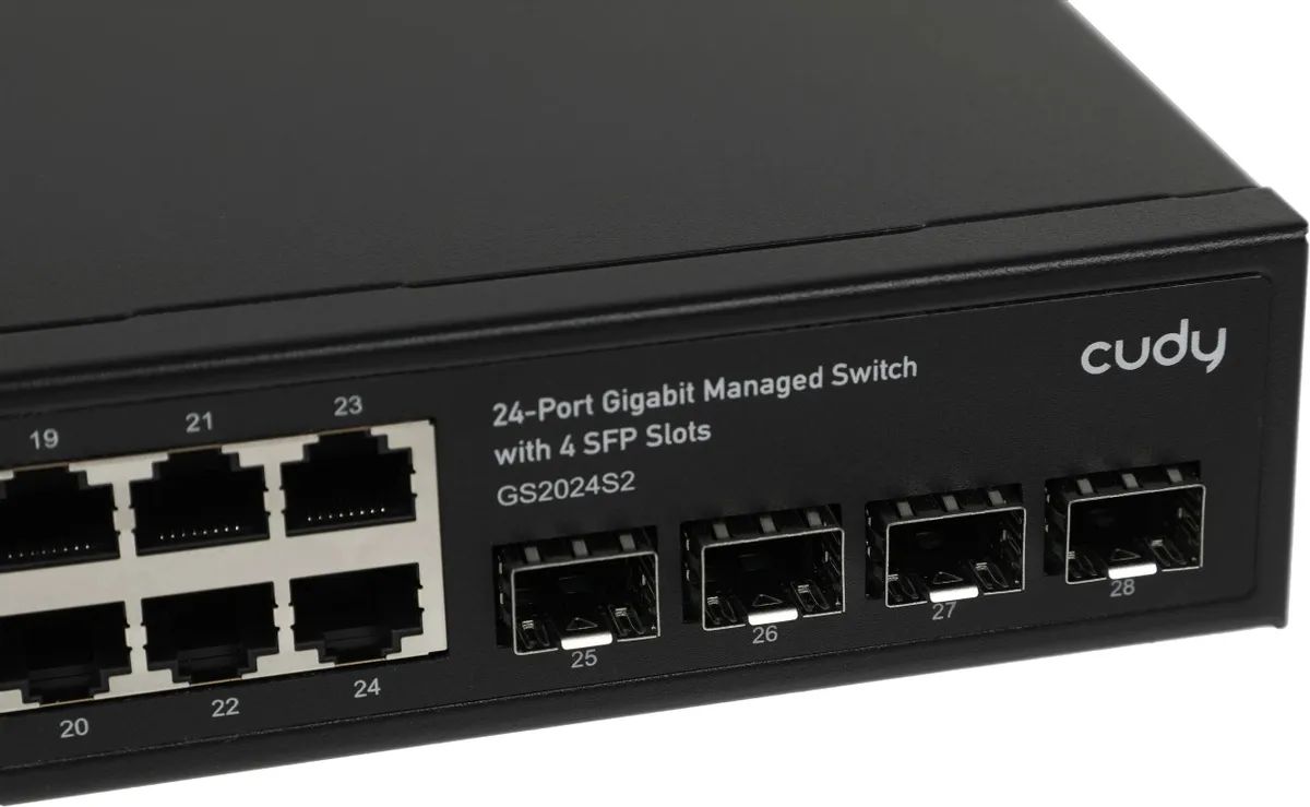 картинка Switch 24-port Cudy GS2024S2 (L2) 24x1Гбит/ с 4SFP управляемый от магазина КомпьютерЦентр
