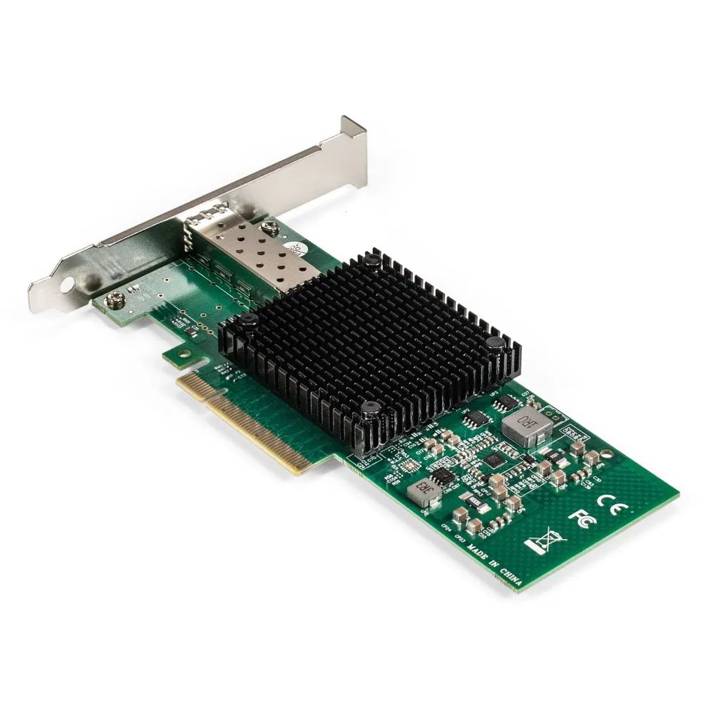 картинка Сетевая карта ExeGate EXE-X520-DA1 PCI-E x8 v3.0, порты 1xSFP+ 10Gb/ s (10/ 5/ 2.5/ 1Gb/ s, 100Mb/ s), Server NIC Intel Chipset JL82599EN от магазина КомпьютерЦентр